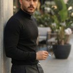 Erkek Yarım Balıkçı Yaka Pamuklu Triko