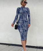 Kadın Uzun Kollu Mikro Midi Elbise - Görsel 3