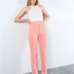 Strong Düz Pantolon - Pudra