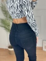 Yüksek Bel Likralı Jean Pantolon 90 Cm - Görsel 6