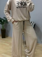 Kadın Uzun Kollu Nope Baskılı Beli Ribanalı Ikili Takım - Görsel 4