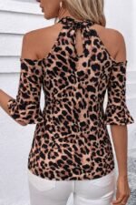 Kadın Kısa Kollu Omuzlardan Açık ön çapraz Detaylı Süprem Bluz - Görsel 3