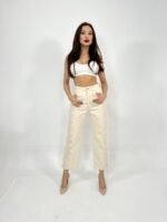 6240 PANTOLON-KREM - Görsel 3