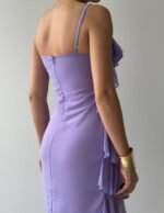 Ples Yırtmaç Detaylı Elbise - Görsel 7