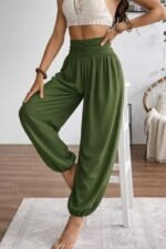 Kadın Yüksel Bel Yoğun Büzgü Detaylı Aerobin Pantolon