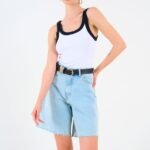 İki Renkli Atlet - Beyaz-Siyah