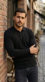 Erkek Düğme Yakalı Triko - Görsel 4