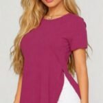 Kadın Yırtmaç Detaylı Viskon Kumaş Bluz