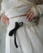 Kadın Uzun Kollu Nope Baskılı Beli Ribanalı Ikili Takım - Görsel 5