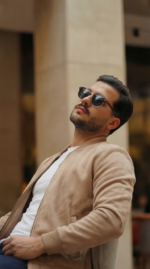 Erkek Scuba Süet Kumaş Bomber Hırka - Görsel 5