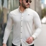 Erkek çıtçıt Düğmeli Dikiş Detaylı Uzun Kollu Gömlek