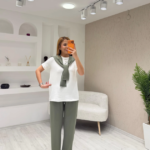 Kadın şal Yaka 3 Parça Takım