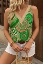 Kadın Askılı V Yaka Dantelli Süprem Bluz - Görsel 3