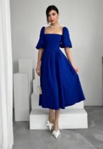 Benjamin Çan Etekli Midi Boy Elbise - Görsel 5