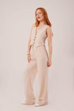 Kırçıllı Desen Bej Takım - Görsel 3