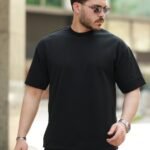 Erkek Basic Oversize Double Face Kumaş Kısa Kollu Tshirt