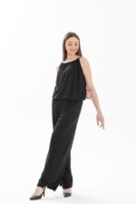 Kadın Rahat Kesim Askılı Bol Paça Sandy Kumaş Fırsat Ürün Tulum-Elbise - Görsel 7