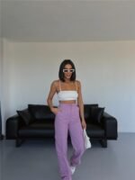 KARGO PANTOLON - Lila - Görsel 2