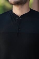 Erkek Hakim Yakalı Kısa Kollu Pamuklu T-shirt - Görsel 3