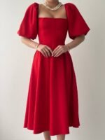 Benjamin Çan Etekli Midi Boy Elbise - Görsel 2