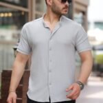 Erkek Hakim Yaka Kısa Kollu Gömlek