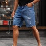 Erkek Mavi Detaylı Şort