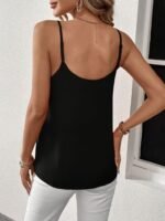 Kadın Ip Askılı V Yakalı Sandy Bluz - Görsel 4