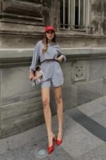 Volerie Çizgili Şortlu Takım 9342-17 - Görsel 5