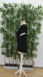 Kadın Kısa Kollu önden Fermuarlı Kol Ucu ışıltılı Viskon Bluz - Görsel 7