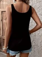 Kadın Askılı Geniş V Yakalı Viskon Bluz - Görsel 3