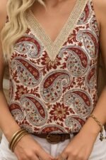 Kadın Askılı V Yaka Dantelli Süprem Bluz - Görsel 2