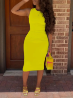 Kadın Bodycon Midi Boy Dalgıç Elbise - Görsel 2