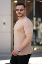 Erkek Ağaç Kabuğu Desenli Kısa Kollu T-shirt - Görsel 2