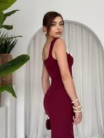 Mıng Çiçek Detaylı Elbise - Görsel 5