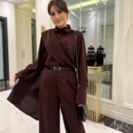 Kadın Uzun Kollu şal Detaylı Bluz Ve Pantolon Ikili Takım (kemer Dahil Değil)