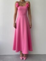 Matilda Gül İp Askılı Elbise - Görsel 2