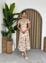 Zeze Balon Kol Elbise - Görsel 7