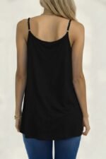 Kadın Ip Askılı Yuvarlak Yakalı Pileli Uzun Viskon Bluz - Görsel 4