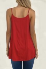 Kadın Ip Askılı Yuvarlak Yakalı Pileli Uzun Viskon Bluz - Görsel 4