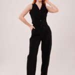 Premium Model Oturtmalı Siyah Pantolon