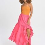 Audrey Fıfrlı Yırtmaç Detay Etek 4037