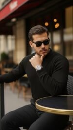 Erkek Selanik örme Yakalı Uzun Kollu Triko - Görsel 4