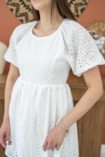 Beyaz Fisto Elbise - Görsel 3