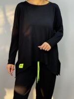 Kadın Iki Iplik Viskon Pamuk Kumaş Arma Detaylı Ikili Takım - Görsel 3