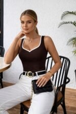 Kadın Askılı Kalp V Yakalı Dalgıç Bluz - Görsel 3