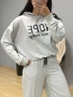 Kadın Uzun Kollu Nope Baskılı Beli Ribanalı Ikili Takım - Görsel 3