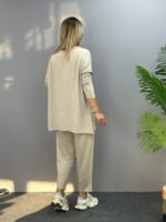 Kadın Iki Iplik Viskon Pamuk Kumaş Arma Detaylı Ikili Takım - Görsel 3