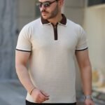 Erkek Renkli Yaka Kısa Kollu Tişört