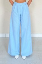 Mavi Önü Tek Düğmeli Ceket Pantolon Takım - Görsel 4