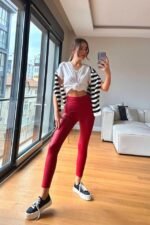 Kadın Yüksek Bel Içi şardonlu Fırsat ürün Toparlayıcı Tayt - Görsel 6